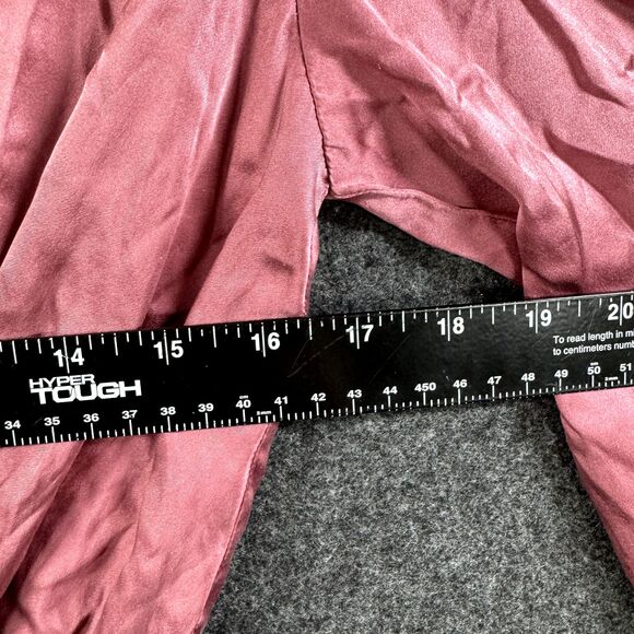 Amanda Uprichard Top Women's Small Pink Wrap Silk Cropped - Picture 4 of 7